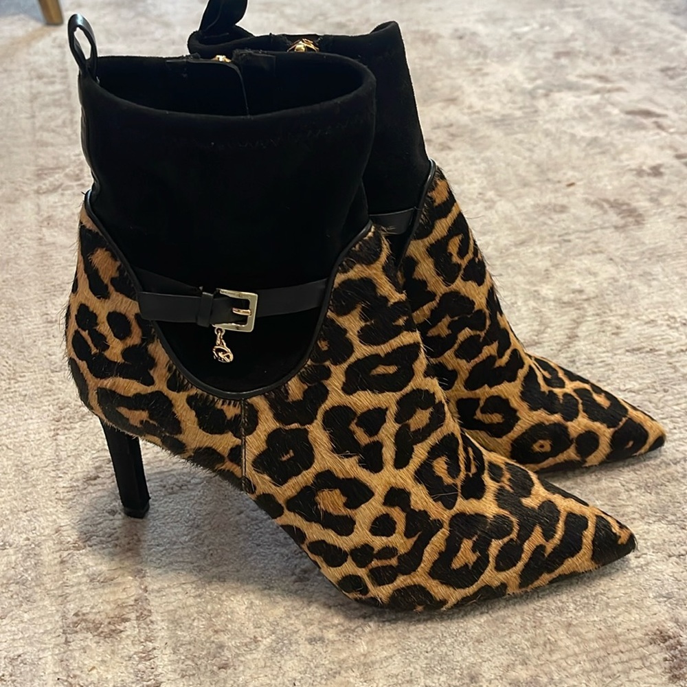 Michael Kors Leopard Print Ankle Boots